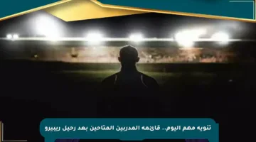 تنويه مهم اليوم.. قائمة المدربين المتاحين بعد رحيل ريبيرو